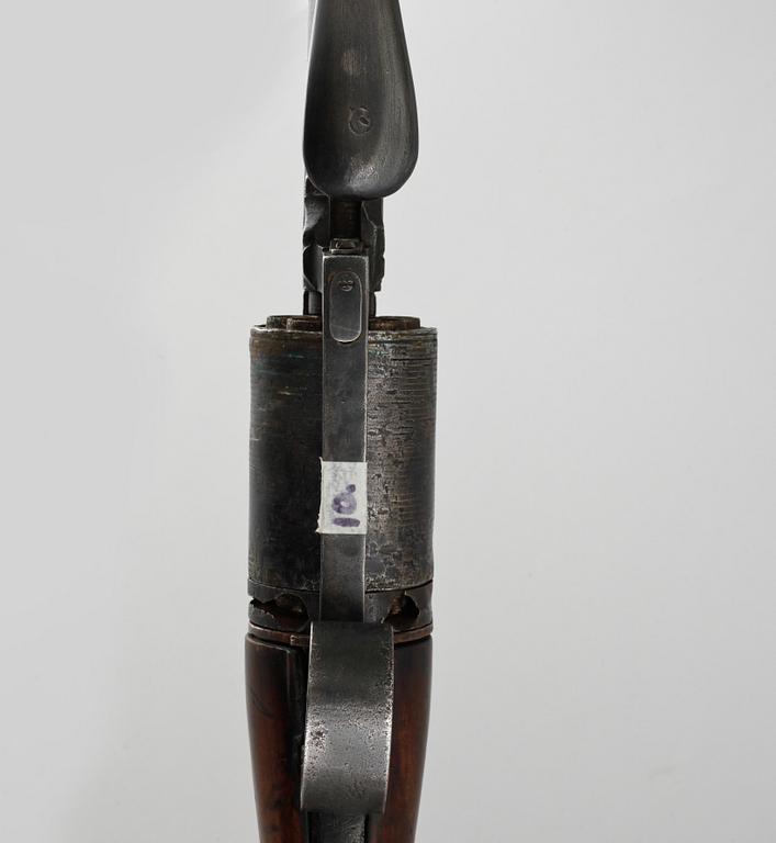 A revolving rifle, third quarter of the 19th century.