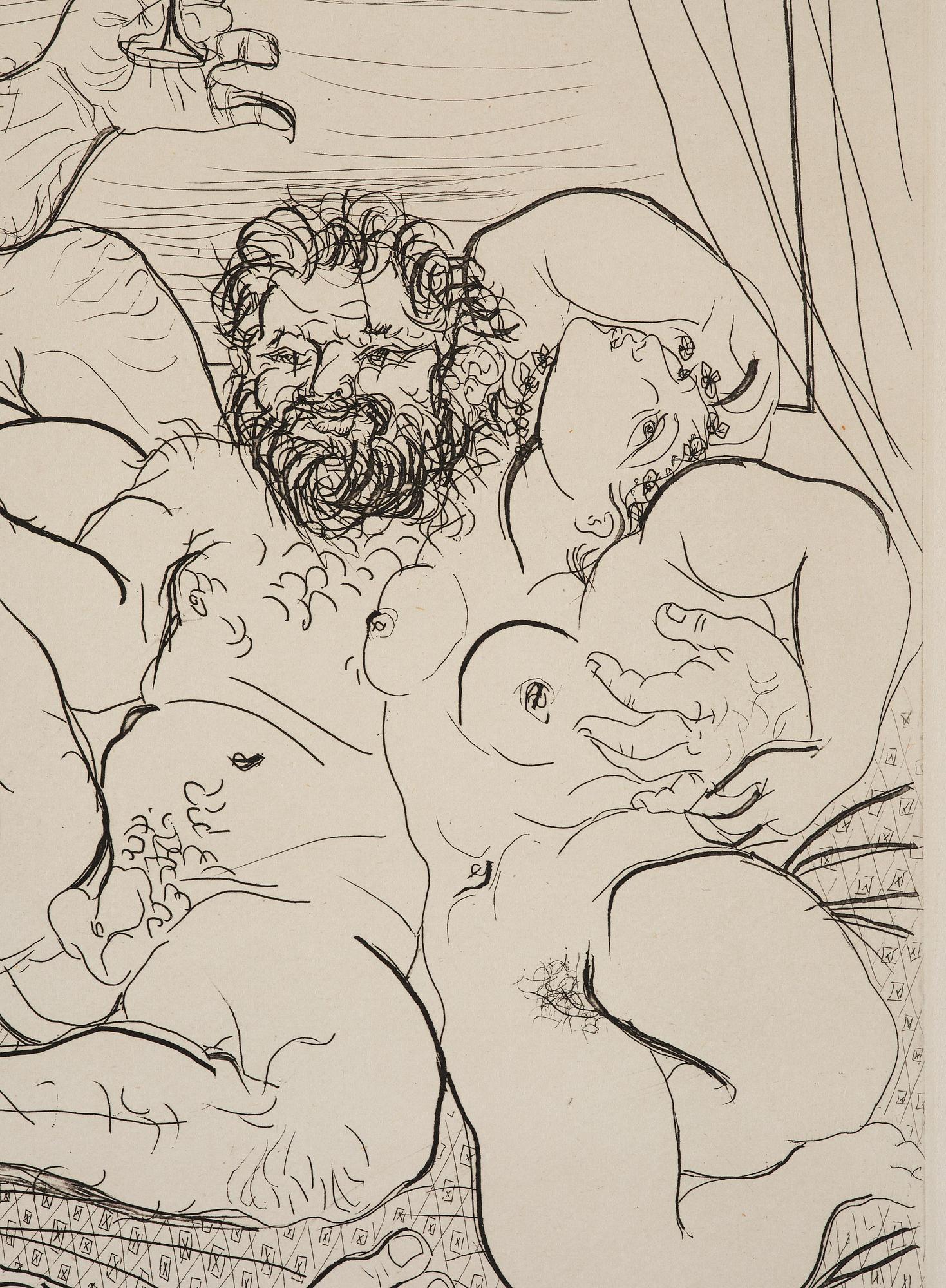 Pablo Picasso, "Scène bacchique au Minotaure".