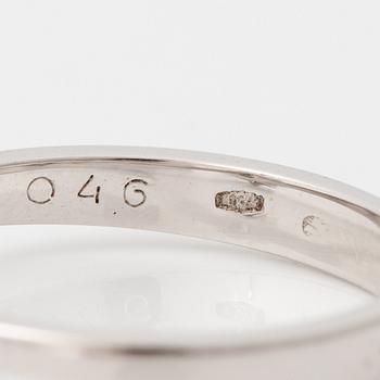 Ring, 18K white gold set with a brilliant-cut diamond, 0.46 ct according to engraving.