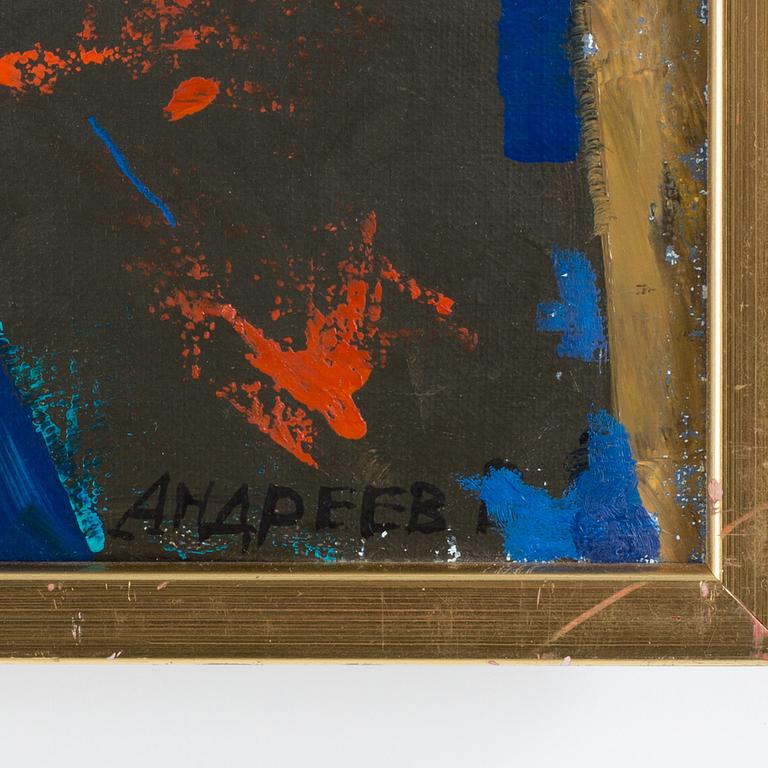 VIKTOR ANDREEV, mixed media on paper, signed.