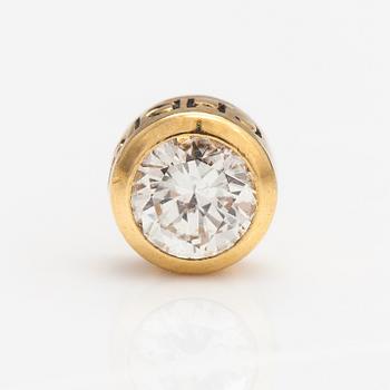 Korvakoru, 1 kpl, 18K kultaa, timantti n. 0.17 ct. Christ, Saksa.