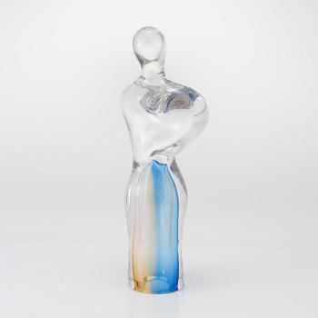 GÖRAN WÄRFF, unik skulptur av glas, Kosta Boda 1989.