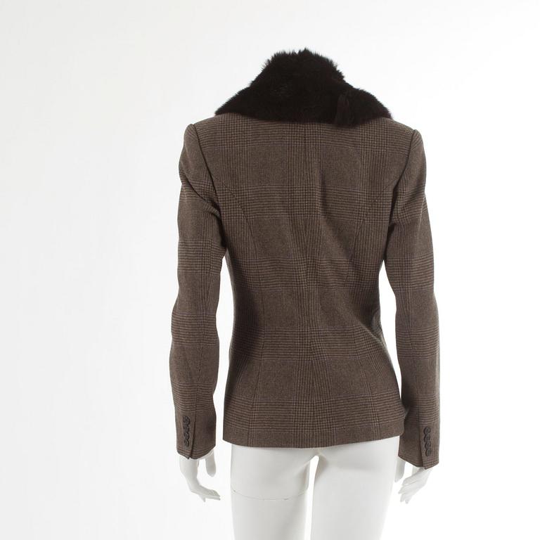 RALPH LAUREN, kavaj med löstagbar pälskrage, enligt etikett storlek 8.