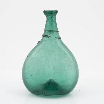 Flaska, glas, 1700/1800-tal.