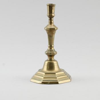 LJUSSTAKE, mässing, 1700-tal.