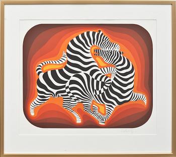 VICTOR VASARELY, färgseriegrafi, signerad E.A VII/VIII.