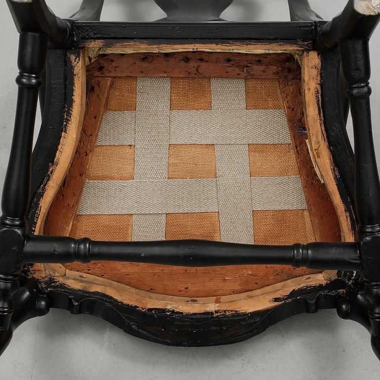 KARMSTOL, senbarock, 1700-tal.