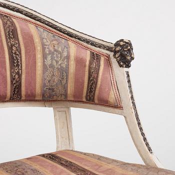 Karmstolar, ett par, Stockholmsarbeten, 1700-talets slut, Sengustavianska.