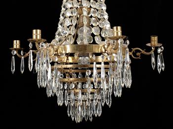 LJUSKRONA, gustaviansk stil, 1900-talets första hälft. Höjd ca 73 cm.