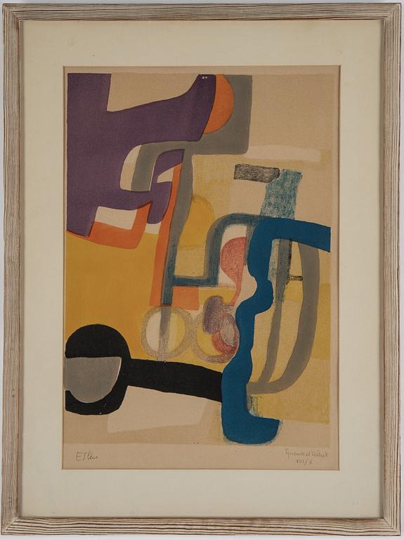 MAURICE ESTÈVE, lithograph in colors, 1952, signed and numbered epreuve d'artiste VIII/X.