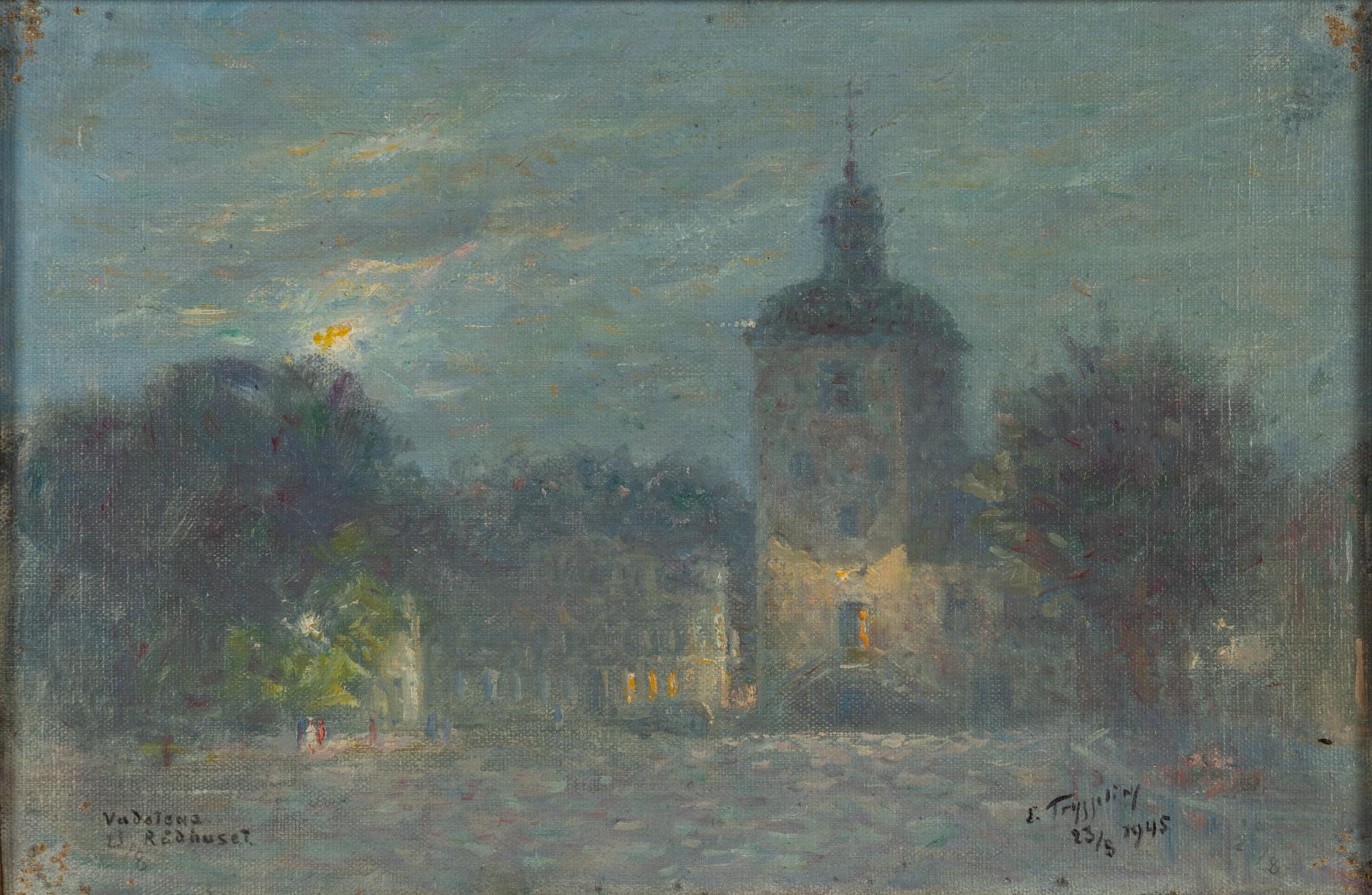 Erik Tryggelin, oil on canvas/panel, signed and dated 1945.