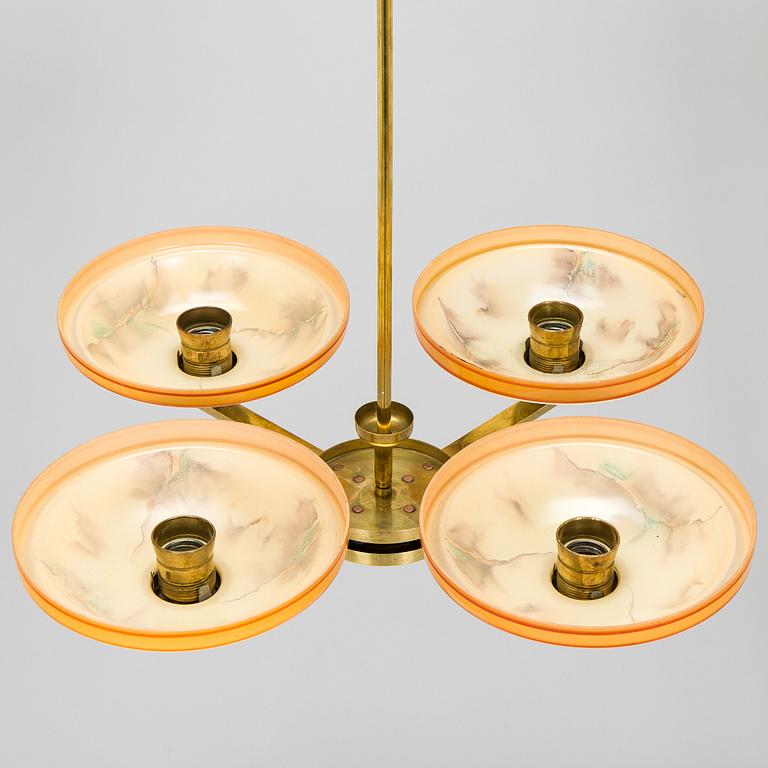 Paavo Tynell, taklampa modell 1442/4, Taito, 1930-tal.