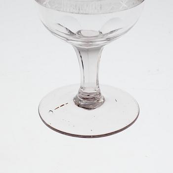 TWO WINE GLASSES, 18th/19th century.