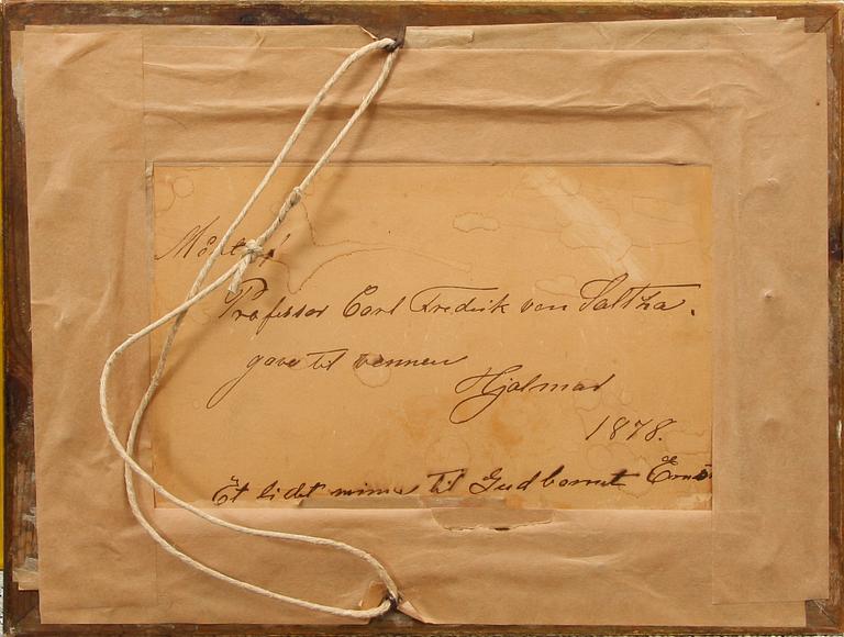 CARL FREDRIK von SALTZA, akvarell, sign o dat 1878.