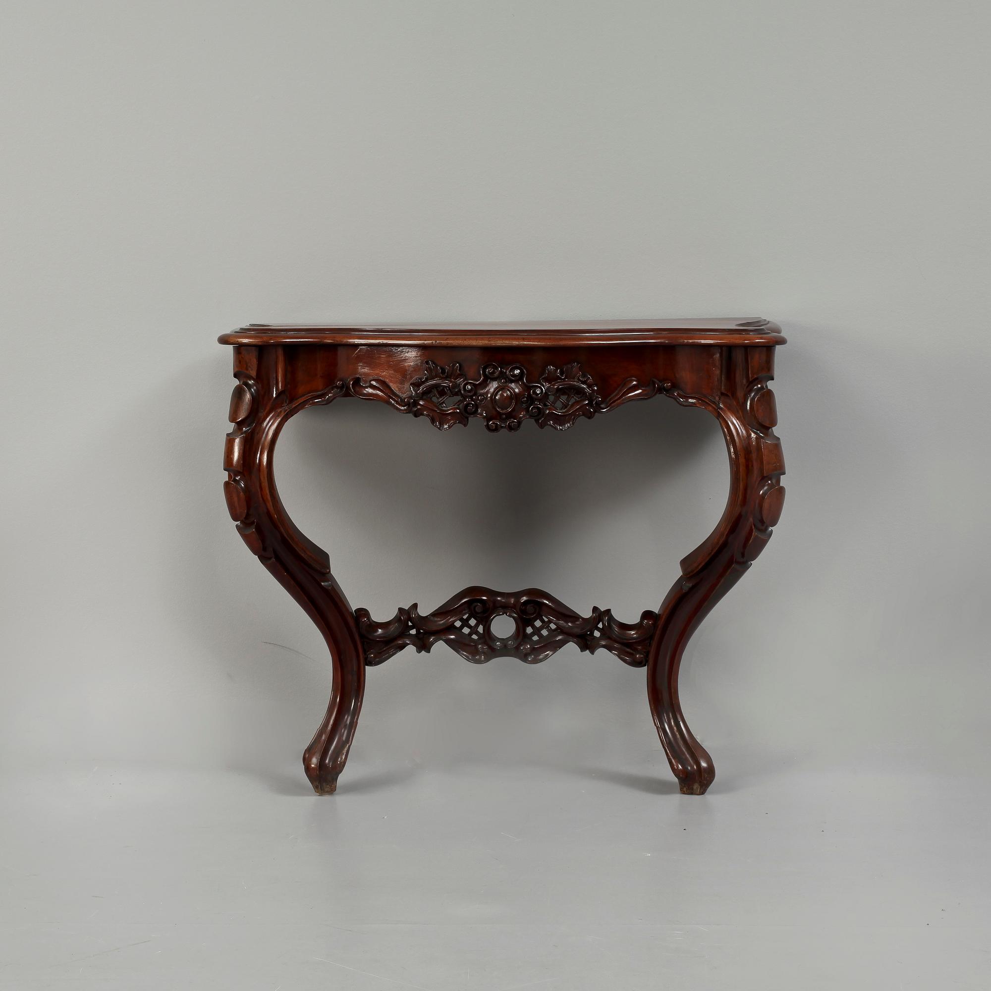 SPEGEL samt KONSOLBORD, nyrokoko, 1800-talets slut.