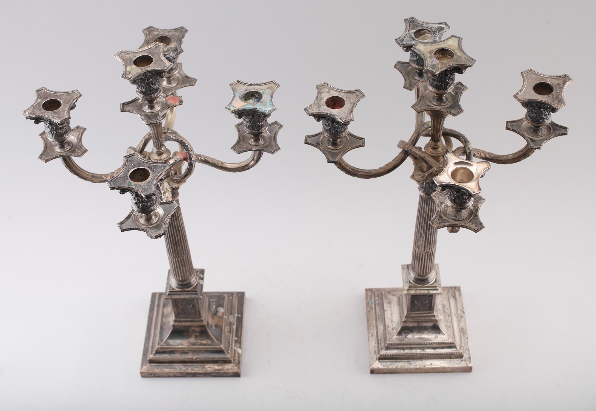 KANDELABRAR, 1 par, silver, K Andersson, Stockholm 1900. Vikt ca 3290 g.