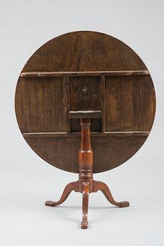 A TILT-TOP TABLE.