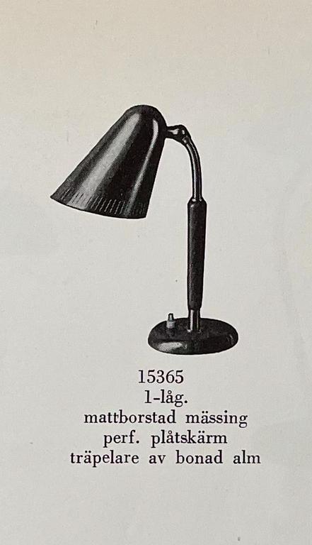 Harald Notini, a model '15365' table lamp, Arvid Böhlmarks Lampfabrik, 1940's.