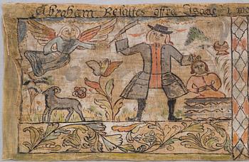 A FOLK ART WALL PAINTING FROM 1762. Sweden.