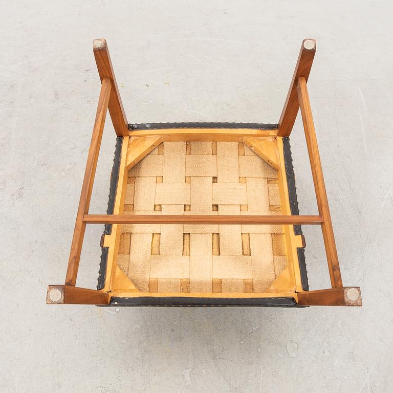 Karl Erik Ekselius, a teak and leather armchair.