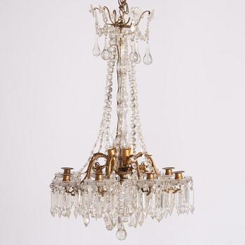 Chandelier, Sweden, late 19th century, Oscarian period.