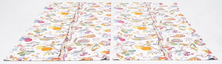 Josef Frank, curtains, a pair, "Vegetable Tree", Svenskt Tenn.