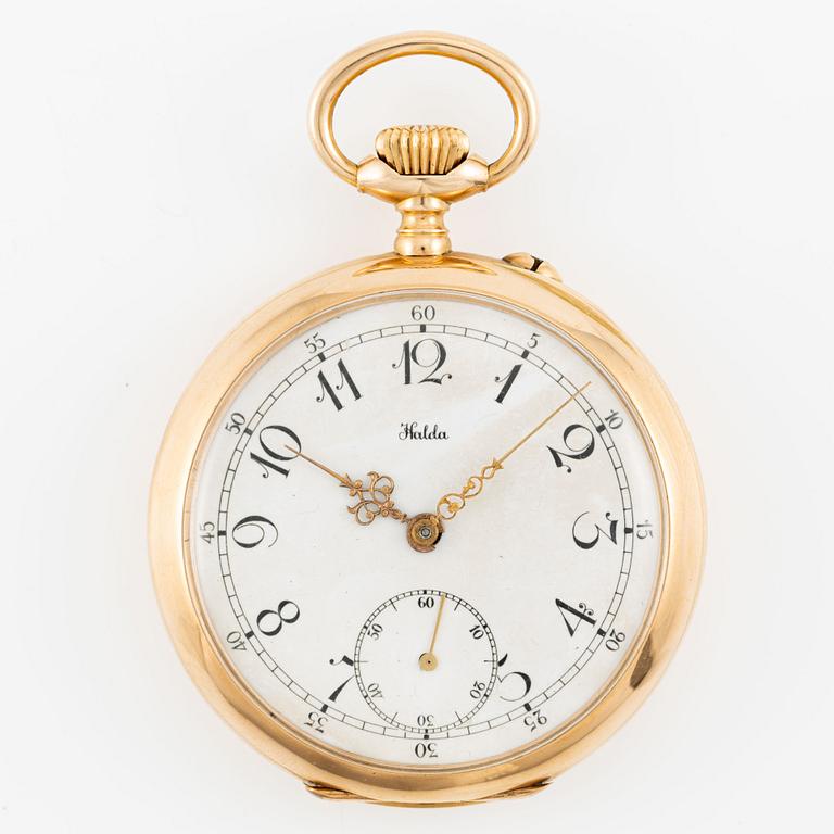 Halda, pocket watch, 49 mm.