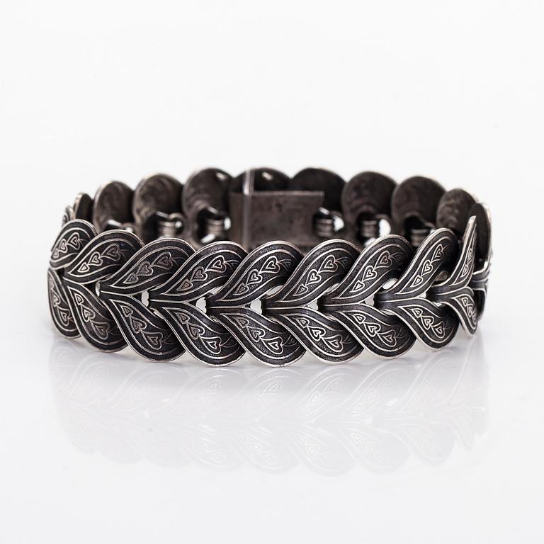 Bracelet, silver, A. Tillander, Helsinki 1940.