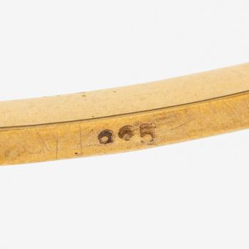 Tiara, gilded silver with faceted white topazes.