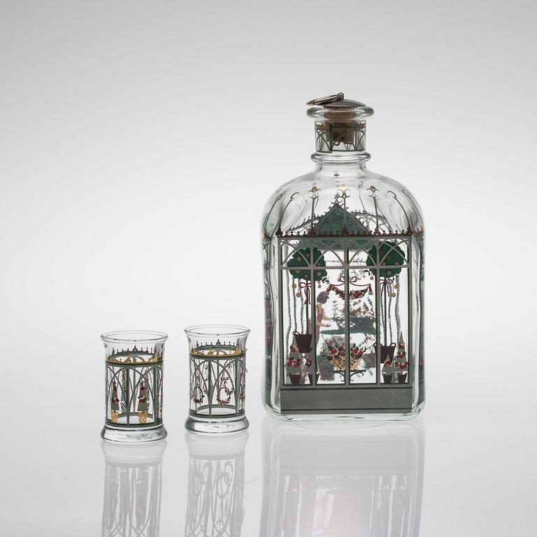 PARTI GLAS, 13 delar, Holmegaard, Danmark.