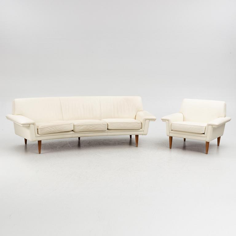 Johannes Andersen, a 'Drott' sofa and an armchair, Trensum, 1960s.