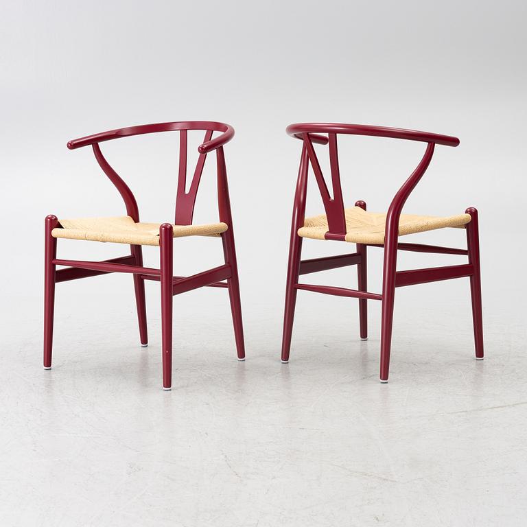 Hans J. Wegner, 6 chairs, model CH-24/"Wishbone Chair", Carl Hansen & Son, Denmark,