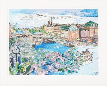 BENGT ELDE, liograph in colours, signed and numbered 128/390.