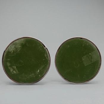 LJUSSTAKAR, ett par, silver, Eric Löfman, MGAB, Uppsala, 1956. Total vikt ca 469 g.