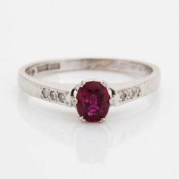 Ruby and diamond ring.