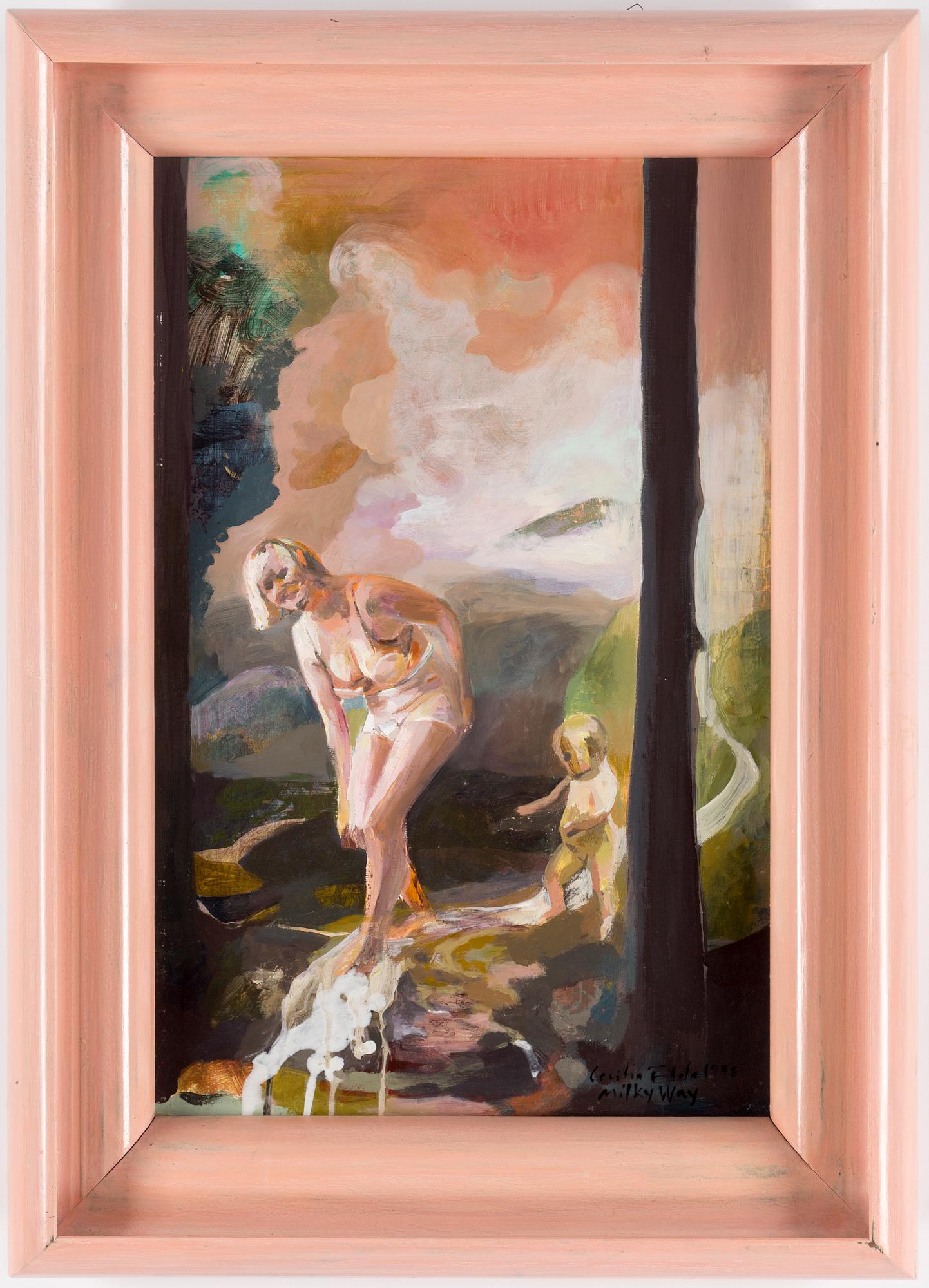 CECILIA ELDE, oil and acrylic on panel, signed and dated 1998.