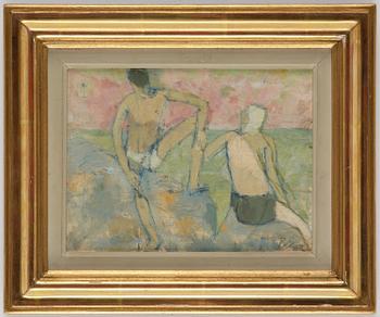 Ragnar Sandberg, Bathing on a cliff.