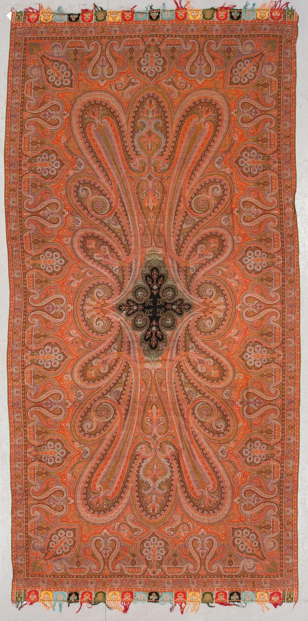 PAISLEYSJAL, 1900-tal, ca 318 x 155 cm.