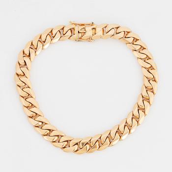 Armband 18K guld manglad pansar.