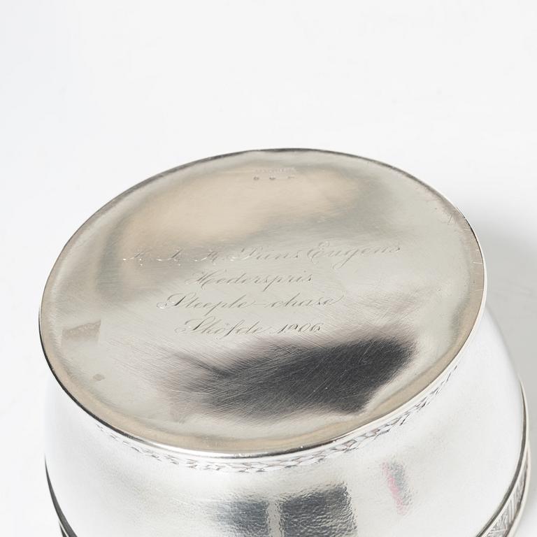 Prins Eugen, skål, silver, firma C.G. Hallberg, Stockholm 1905.