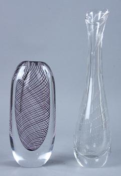 VASER, 2 st, glas, Vicke Lindstrand, Kosta.