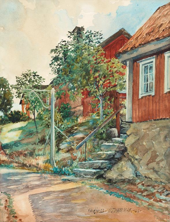 Gunnar Widforss, "Östhammar" (Scene from Östhammar, the swedish archipelago).