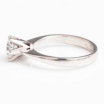 A 14K white gold ring with a brilliant cut diamond, 0.71 ct. Toivo Konstantin Alenius, Vasa 2020. With GIA certificate.
