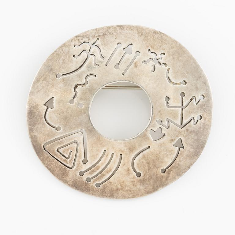 Brooch sterling silver, Mexico.
