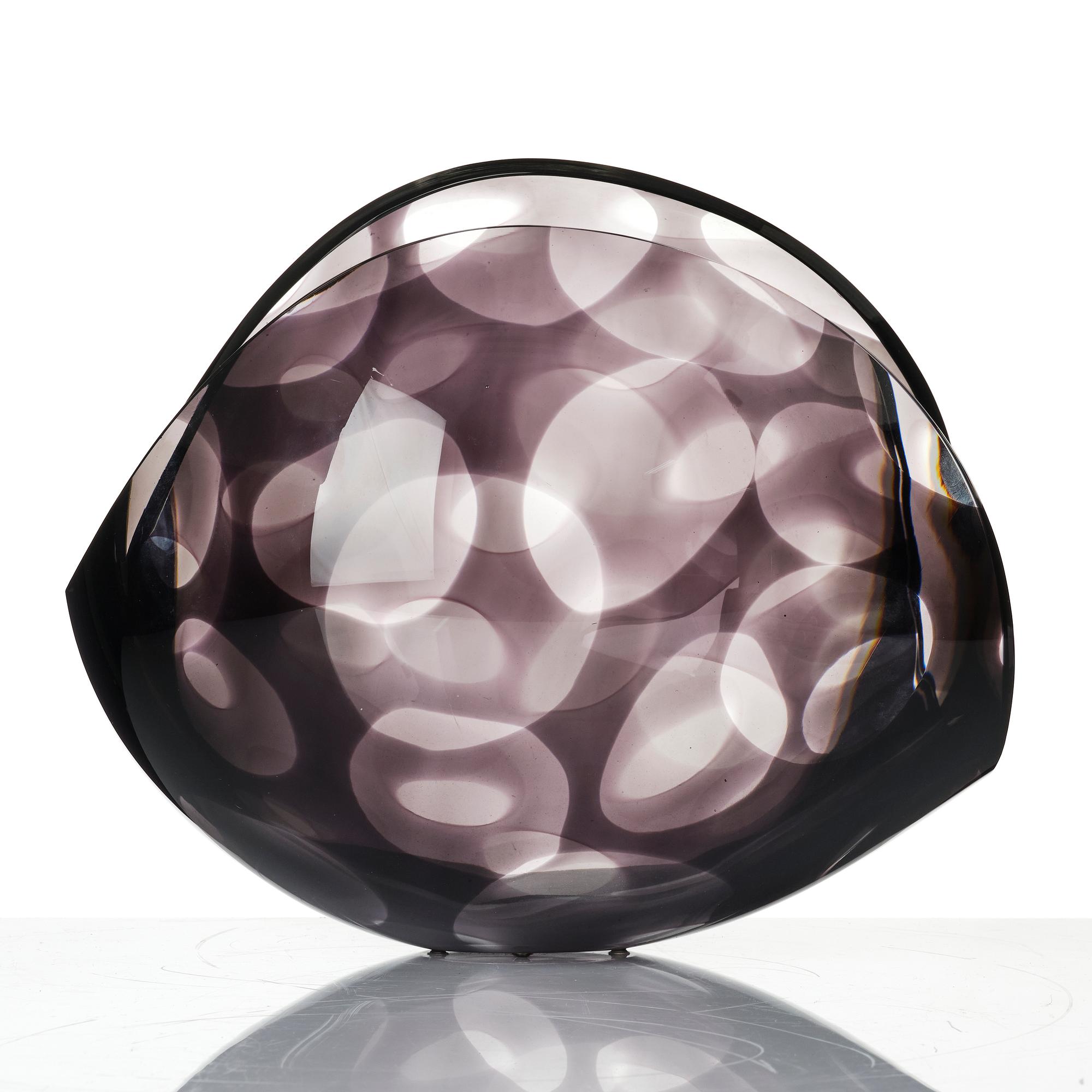 Lena Bergström, skål, glas, Orrefors Gallery, limited edition, 2004.