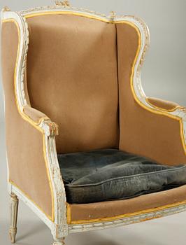 SALONGSMÖBLEMANG, 3 delar, Louis XVI-stil, 1900-talets första hälft.