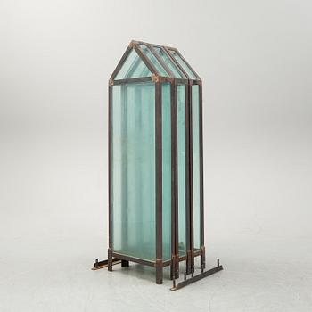 Karin Lind, steel and glass, 3 parts, executed in 2001, inique.