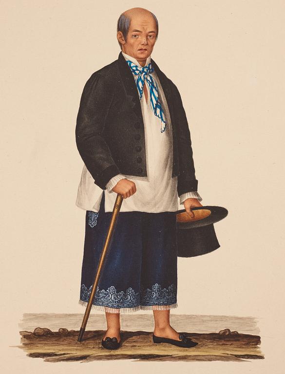 Justiniano Asunción Attributed to, Studies of the people of Manilla, Philippines.