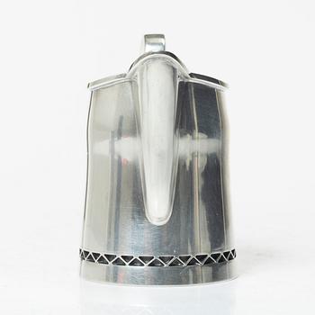 A three-piece silver coffee service by Helge Lindgren for K. Andersson, Stockholm, 1958.