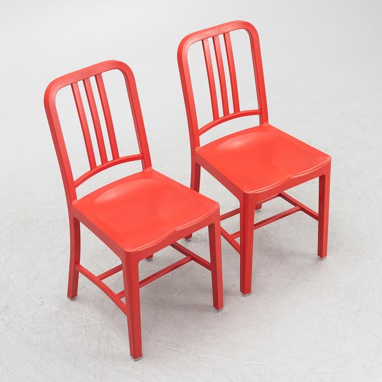 Stolar, 6 st, "111 Navy Chair", Emeco & Coca-Cola.